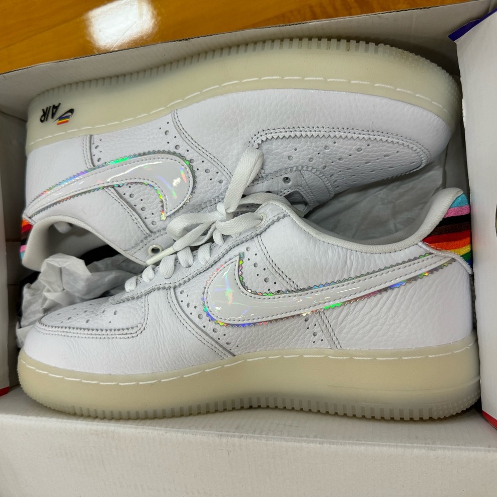 Nike White Sneakers with Colorful Details